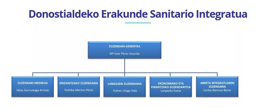 Donostialdeko ESIko organigrama. Iturria: Osakidetza