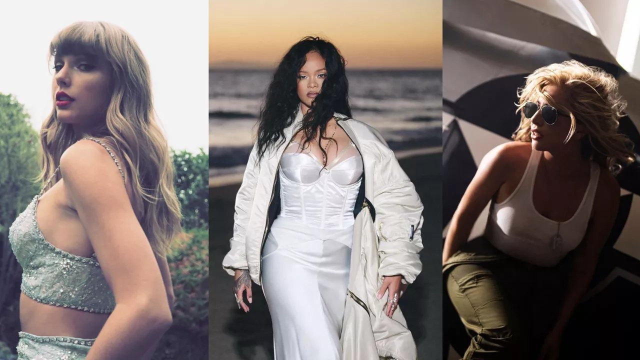 Taylor Swift, Rihanna eta Lady Gaga.