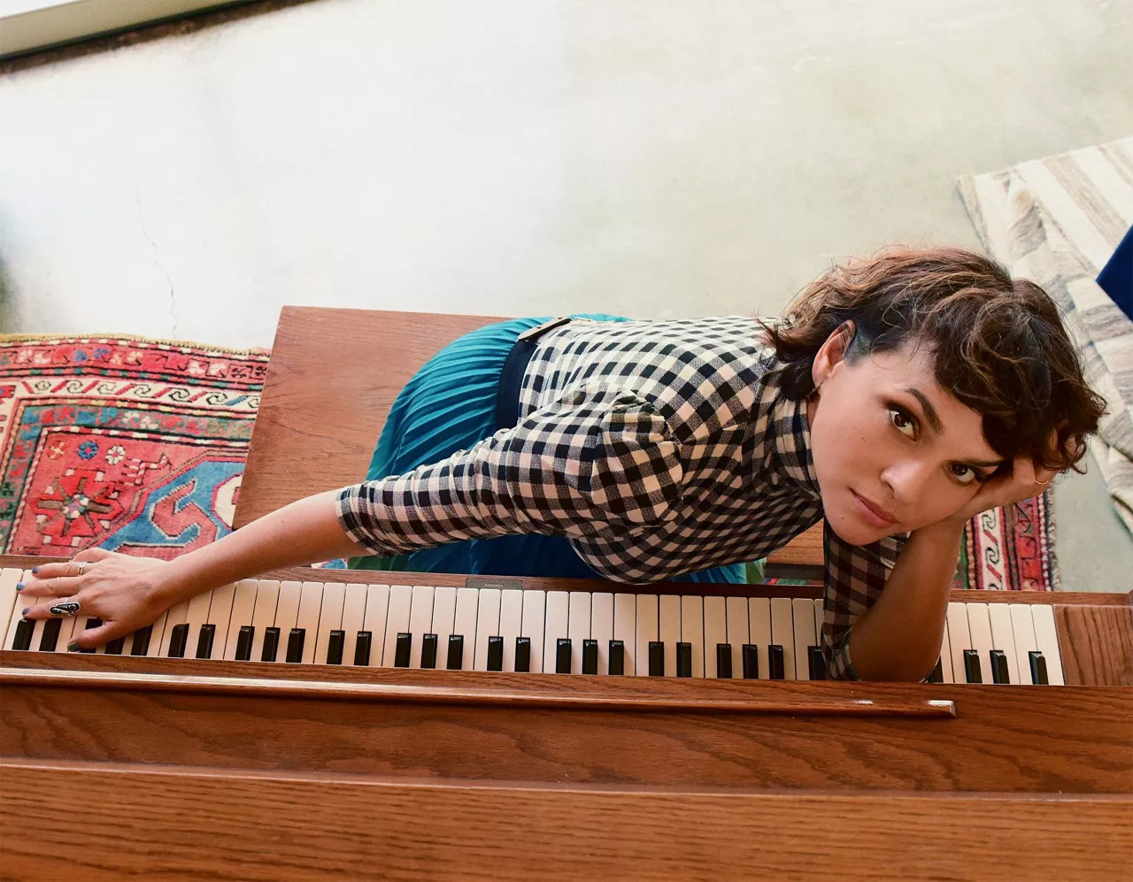 Norah Jonesk larunbatean joko du Donostiako Jazzaldian. Argazki: Shervin Lainez.