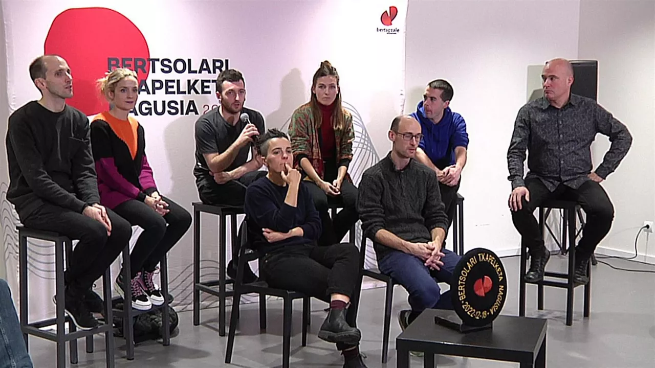 Zortzi finalistak. EITB Mediaren bideo batetik ateratako irudia.