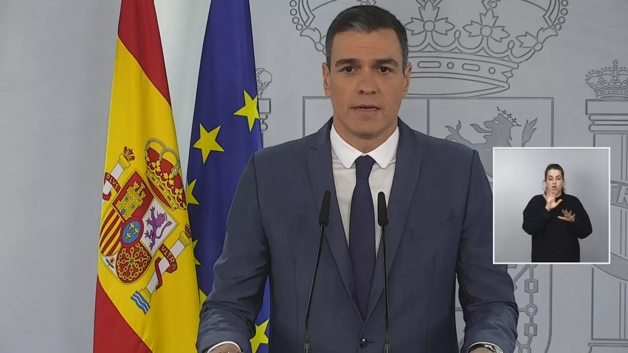 Pedro Sánchez. Imagen obtenida de un vídeo de Agencias.