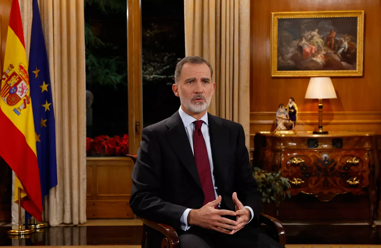 Felipe VI.a Espainiako erregea Gabon gaueko mezuan. Argazkia: Efe