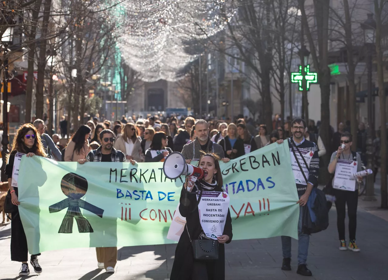 Manifestación en Donostia-San Sebastián. Foto: EFE