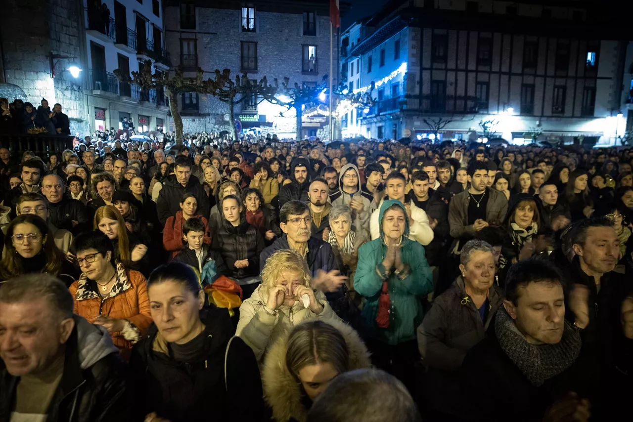Concentración en Hernani. Foto: EFE
