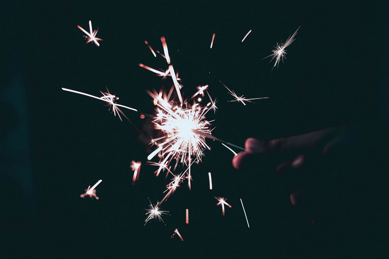Fuegos artificiales.
