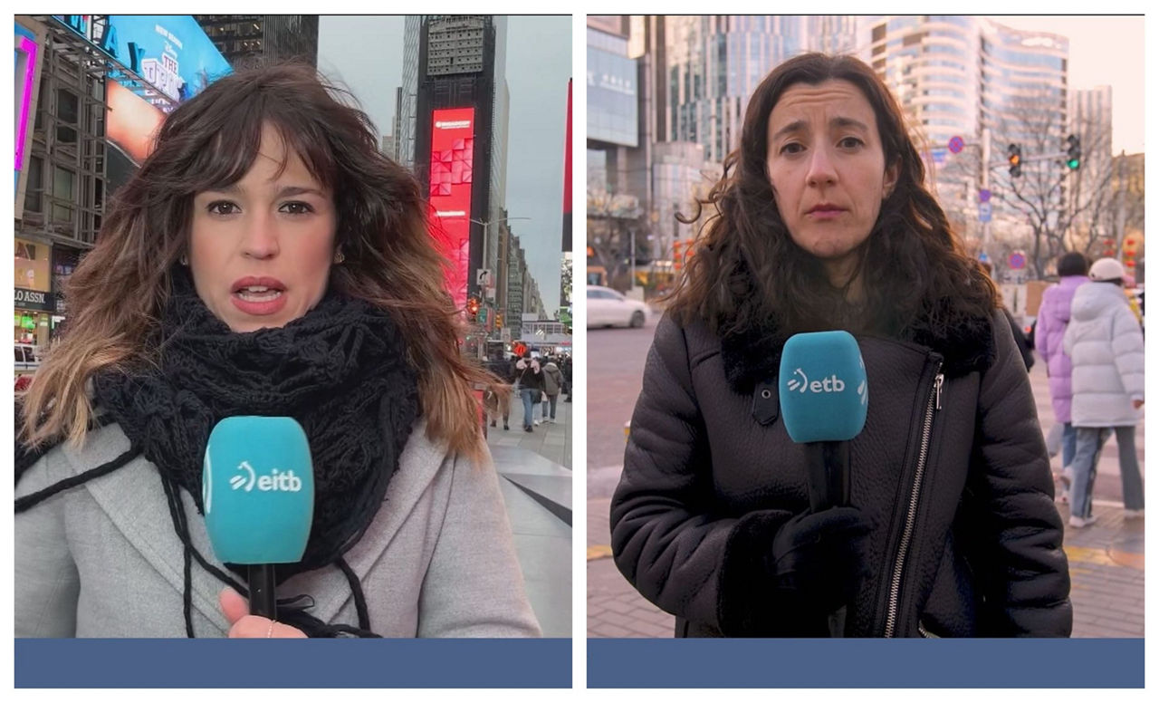 Yerai Diaz eta Olatz Urkia EITBko korrespontsalak
