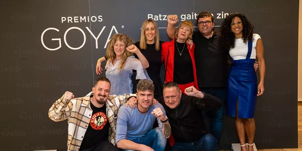 Nominados/as del cine vasco a los Premios Goya, en Sevilla.
