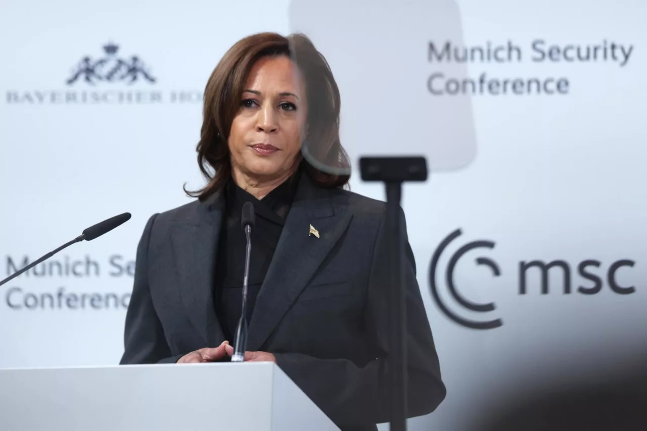 Kamala Harris, hoy, en Munich. EFE.