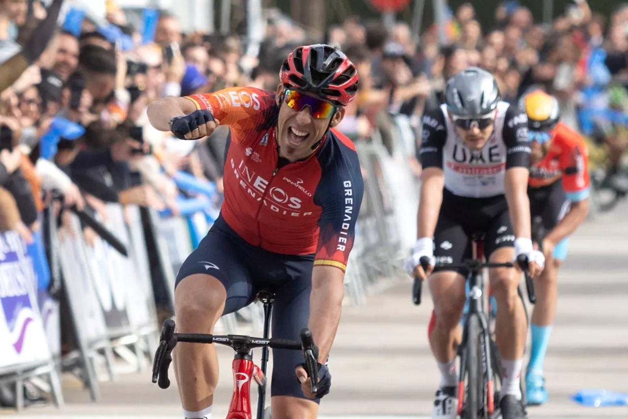 Omar Fraile, azken Andaluziako Itzulian, etapa irabazi zuenean. Argazkia: EFE.