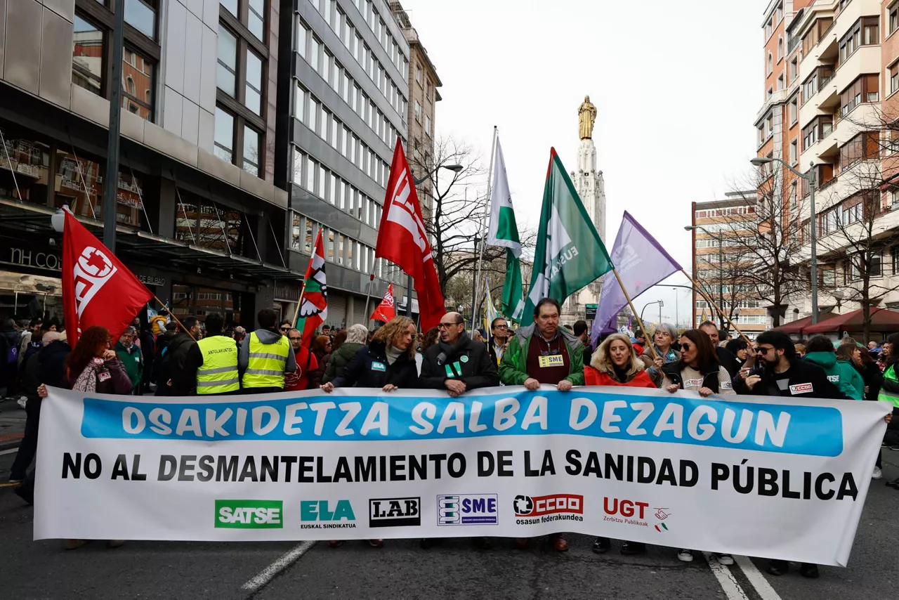 Bilbon larunbatean egindako manifestazioa.