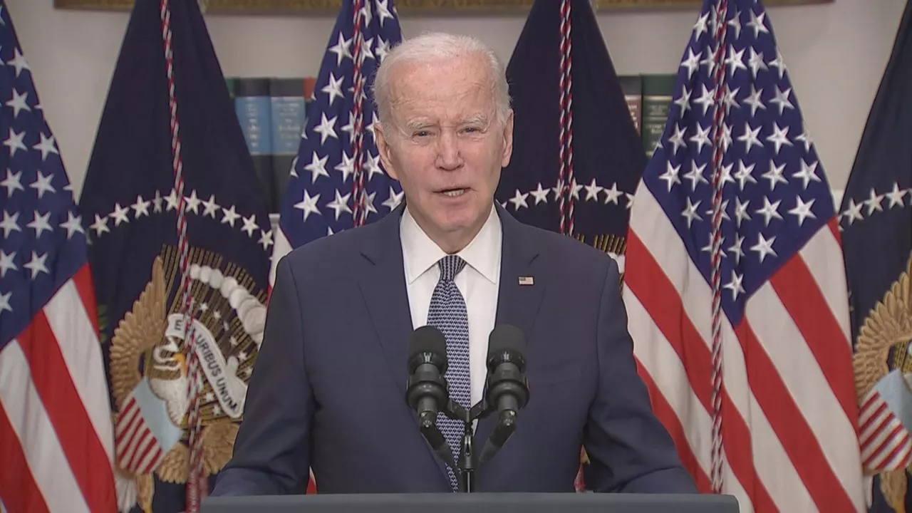 Joe Biden hedabideen aurrera irten da Silicon Valley Bank eta Signature Bank erori ostean. Foto: AFP