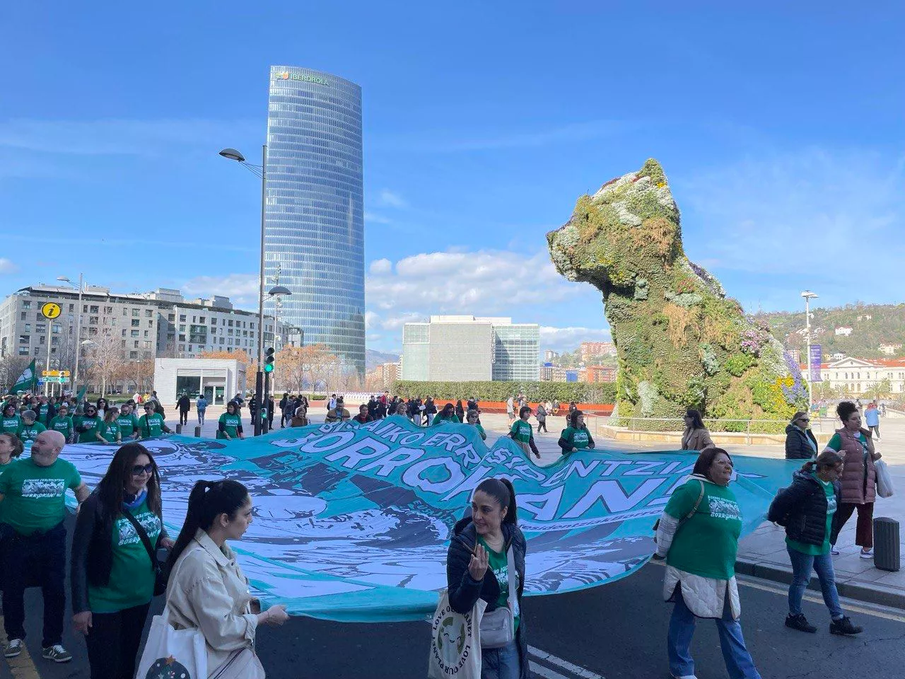 Manifestación en Bilbao el primer día de huelga