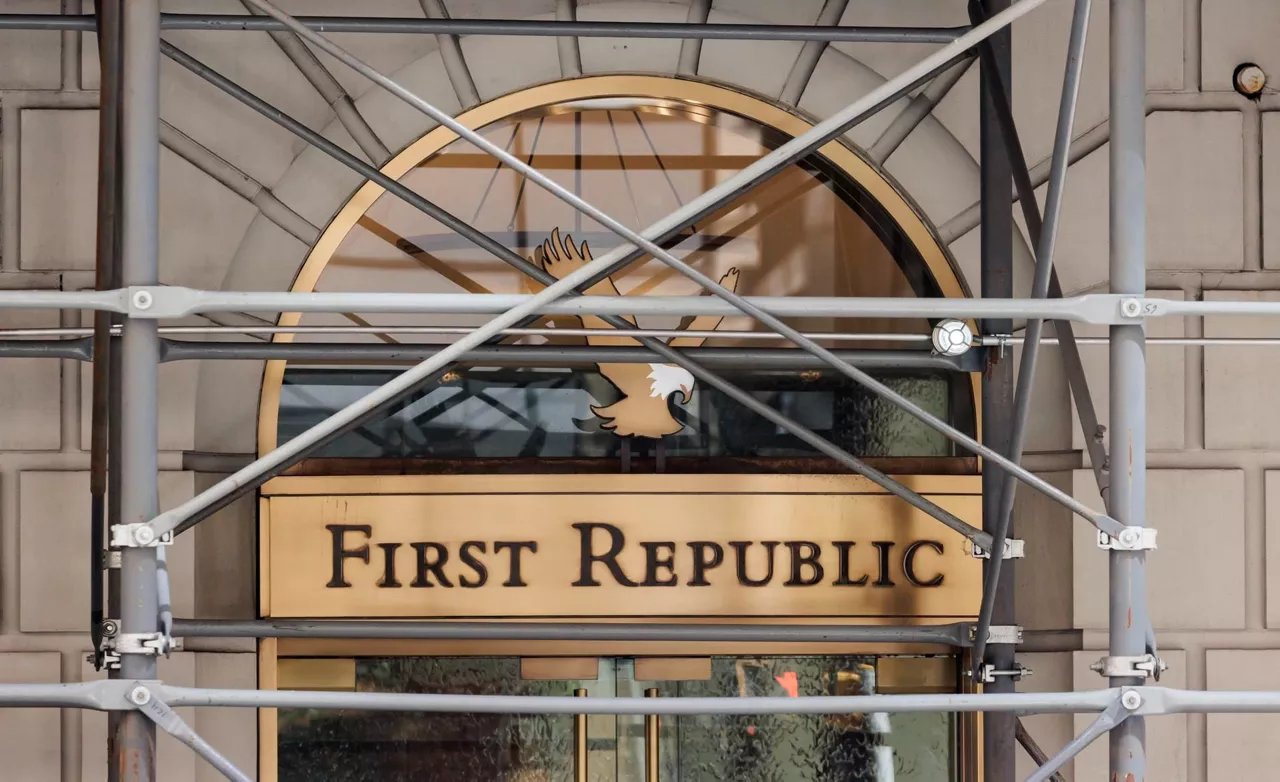 First Republic bankuaren bulego bat, New Yorken. Artxiboko argazkia: EFE