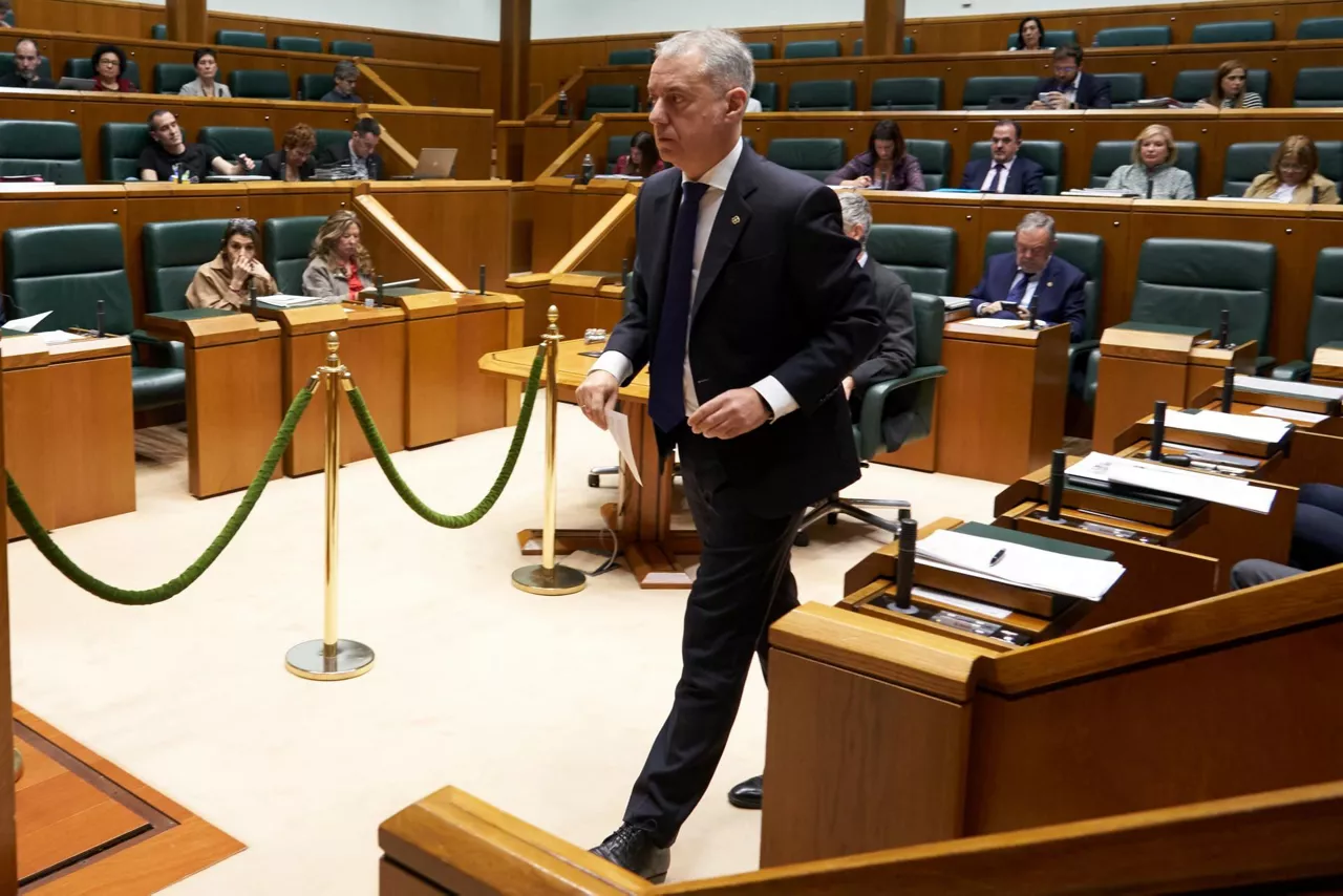 Iñigo Urkullu lehendakaria Eusko Legebiltzarreko kontrol saioan.