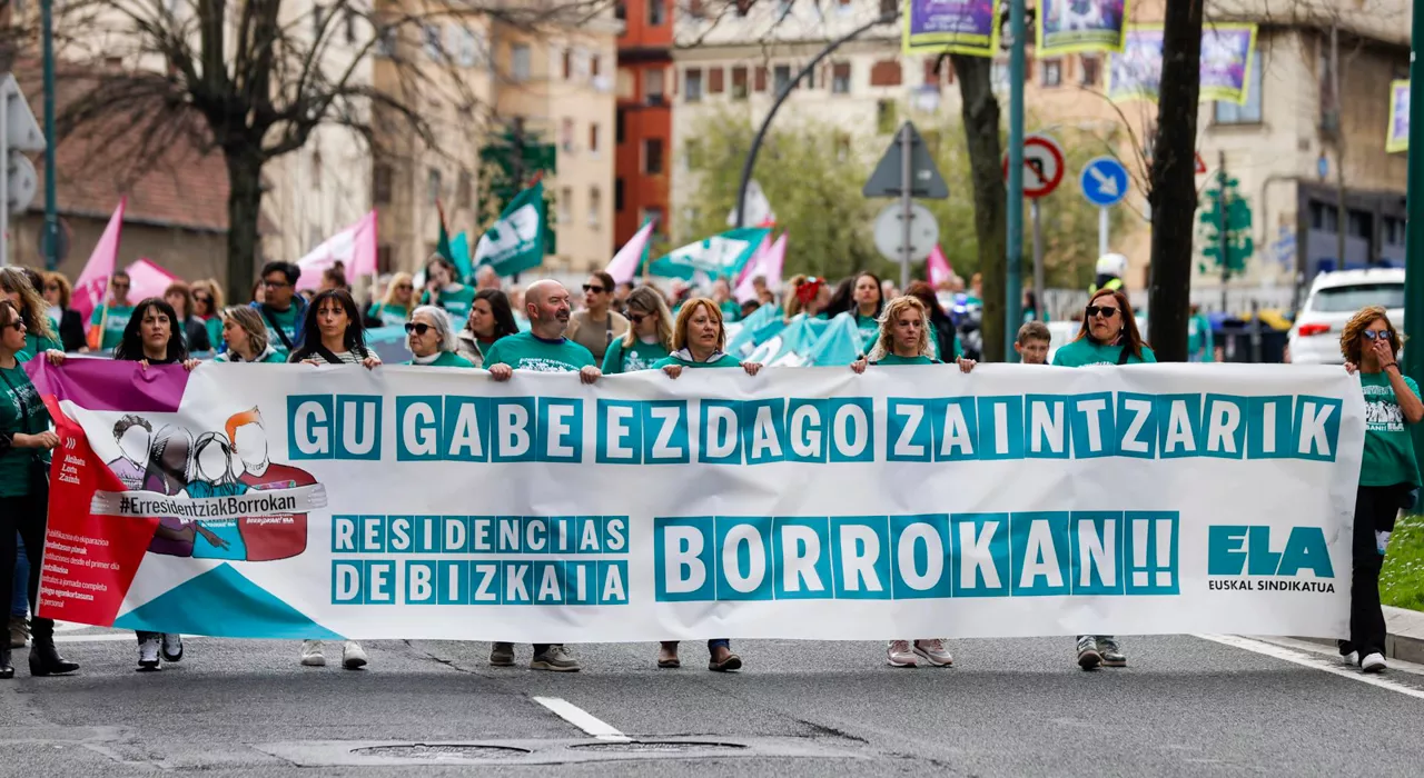 Bilbon manifestazioa, larunbat honetan. Argazkia: EFE