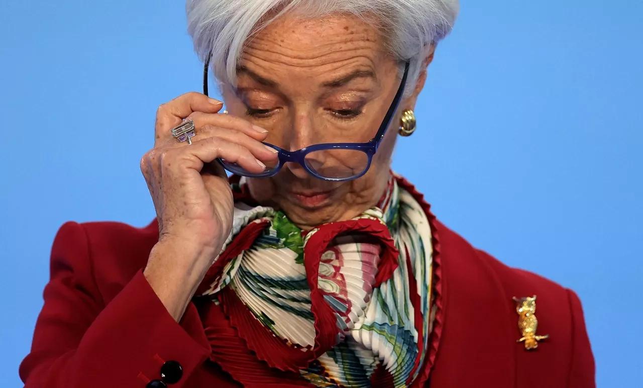 La presidenta del BCE, tras la reunión del consejo de gobierno.