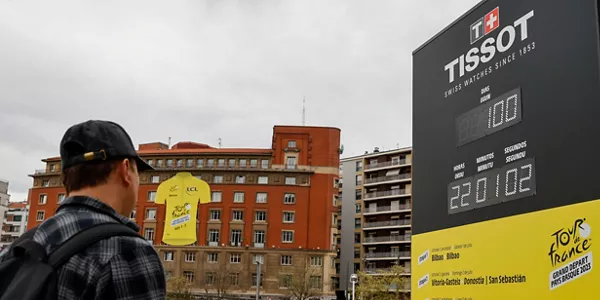 2023ko Frantziako Tourreko atzera-kontaketako erlojua. Argazkia: EFE