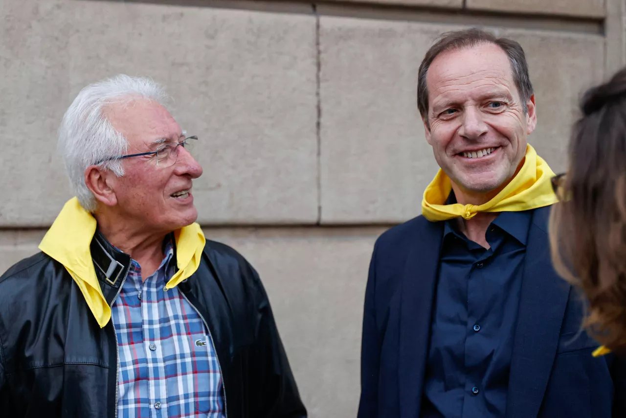 Tourreko zuzendaria, Christian Prudhomme, Luis Zuberorekin batera. Argazkia: EFE