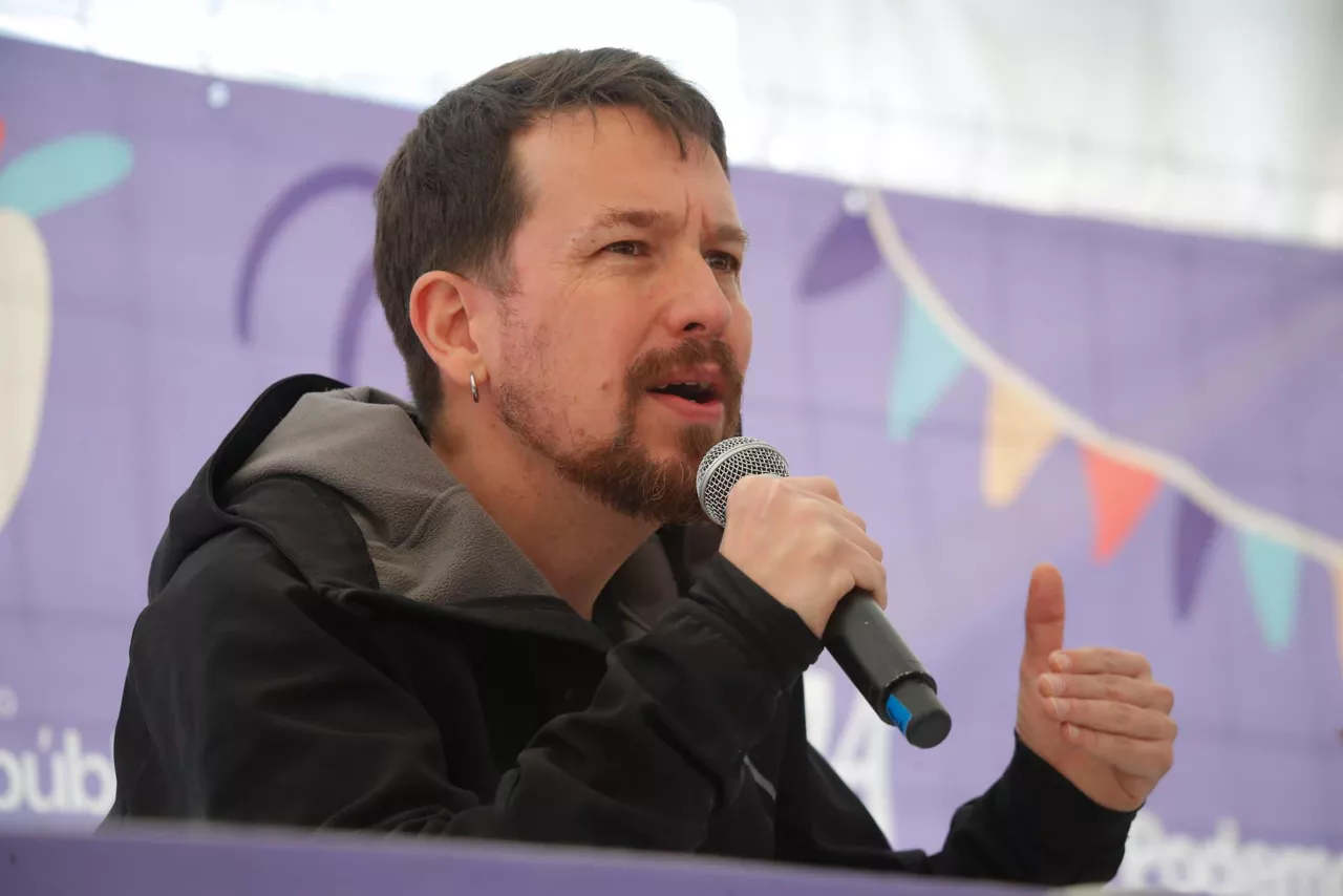 El exvicepresidente español Pablo Iglesias en un acto de Podemos. Foto: Efe