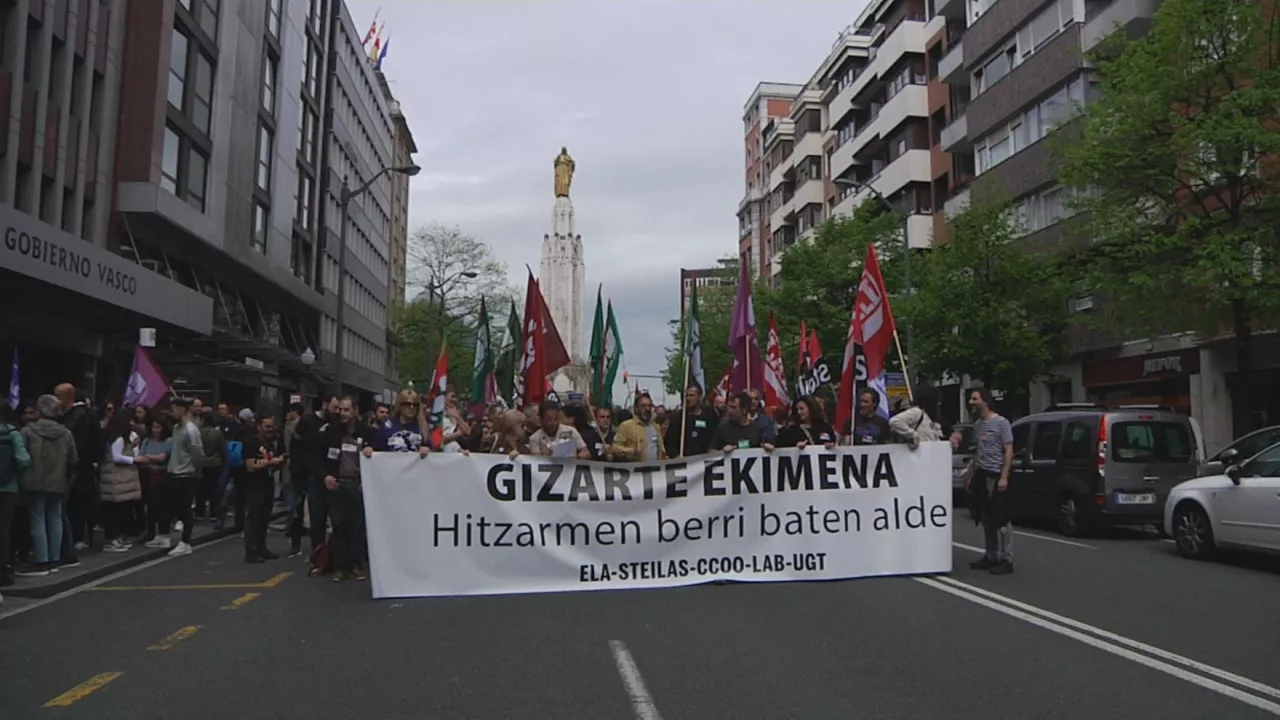 Gizarte ekimeneko ikastetxeetako langileen mobilizazioa.