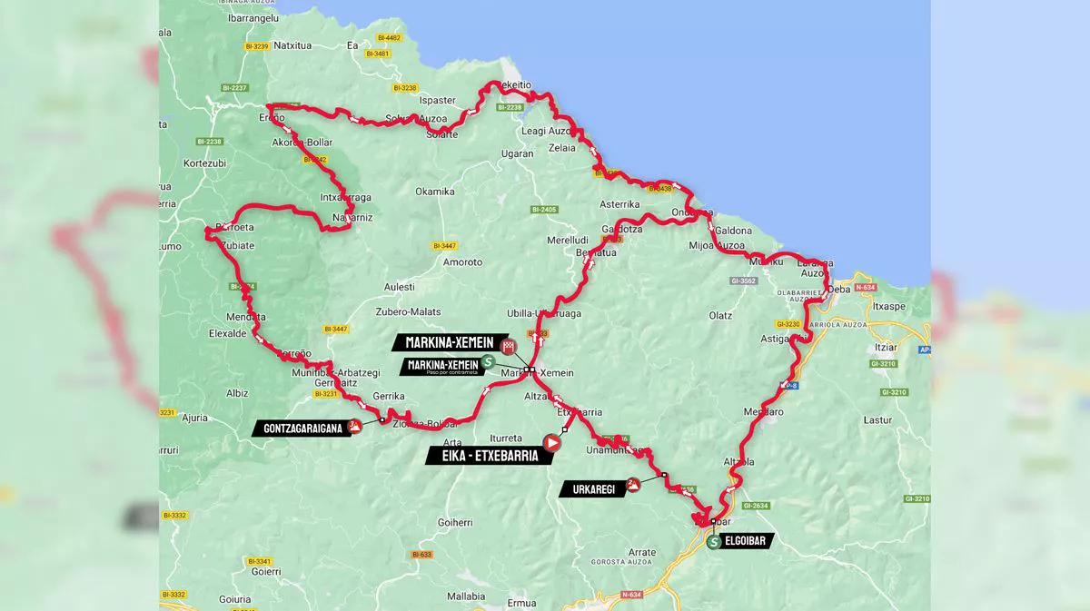 2023ko Itzulia Women: 1. etaparen ibilbidea. Argazkia: Itzulia