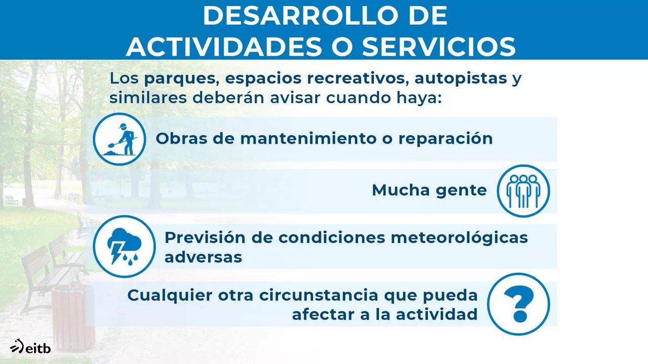 Desarrollo de actividades o servicios.