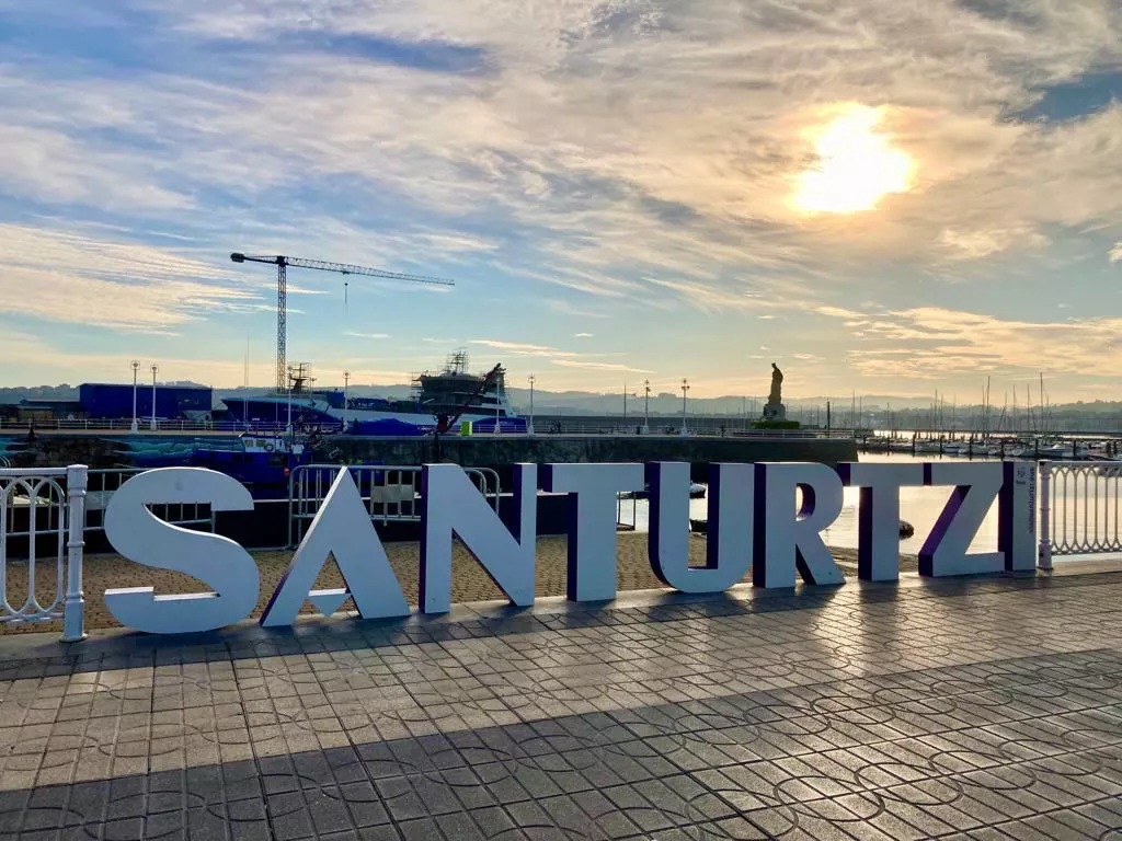 El letrero de Santurtzi. Foto: EITB Media