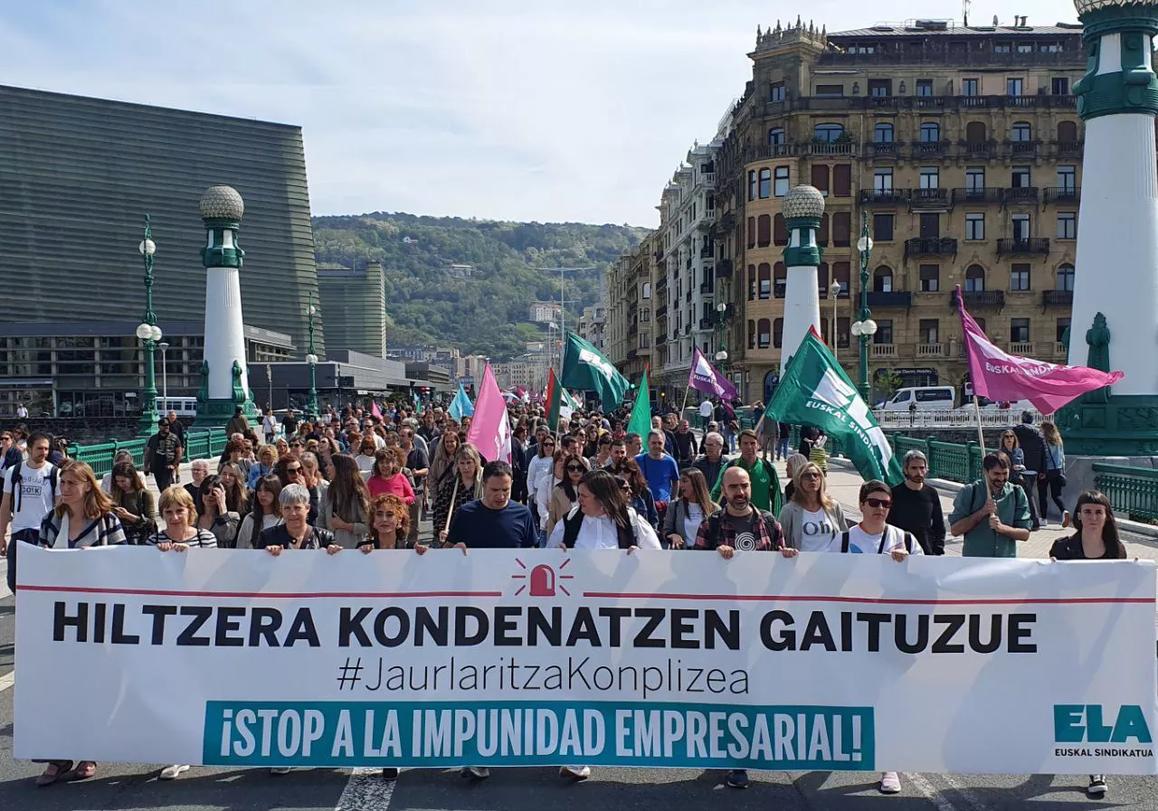 ELAren manifestazioa, Donostian. Argazkia: ELA