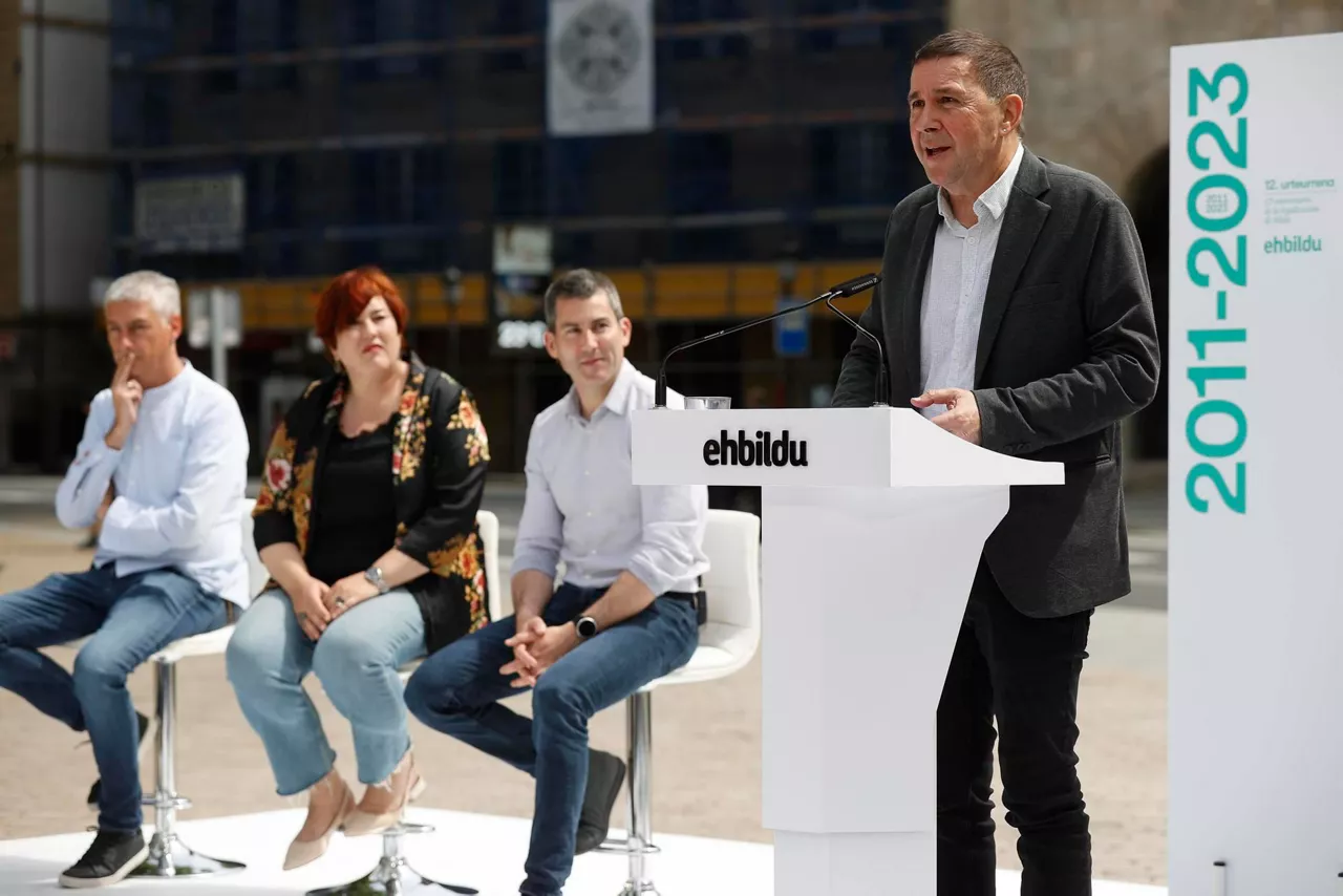 El coordinador general de EH Bildu, Arnaldo Otegi, en Bilbao. Foto: EFE
