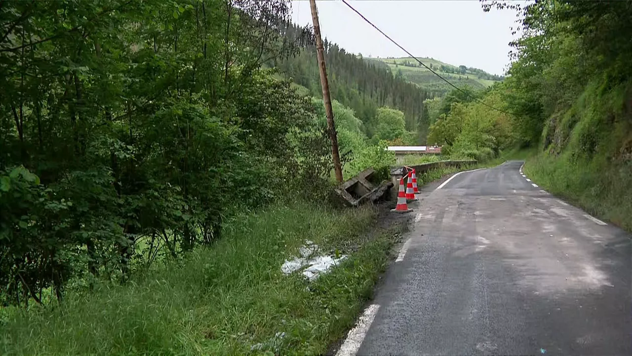 Lugar del accidente. Imagen extraída de un vídeo de EITB Media.