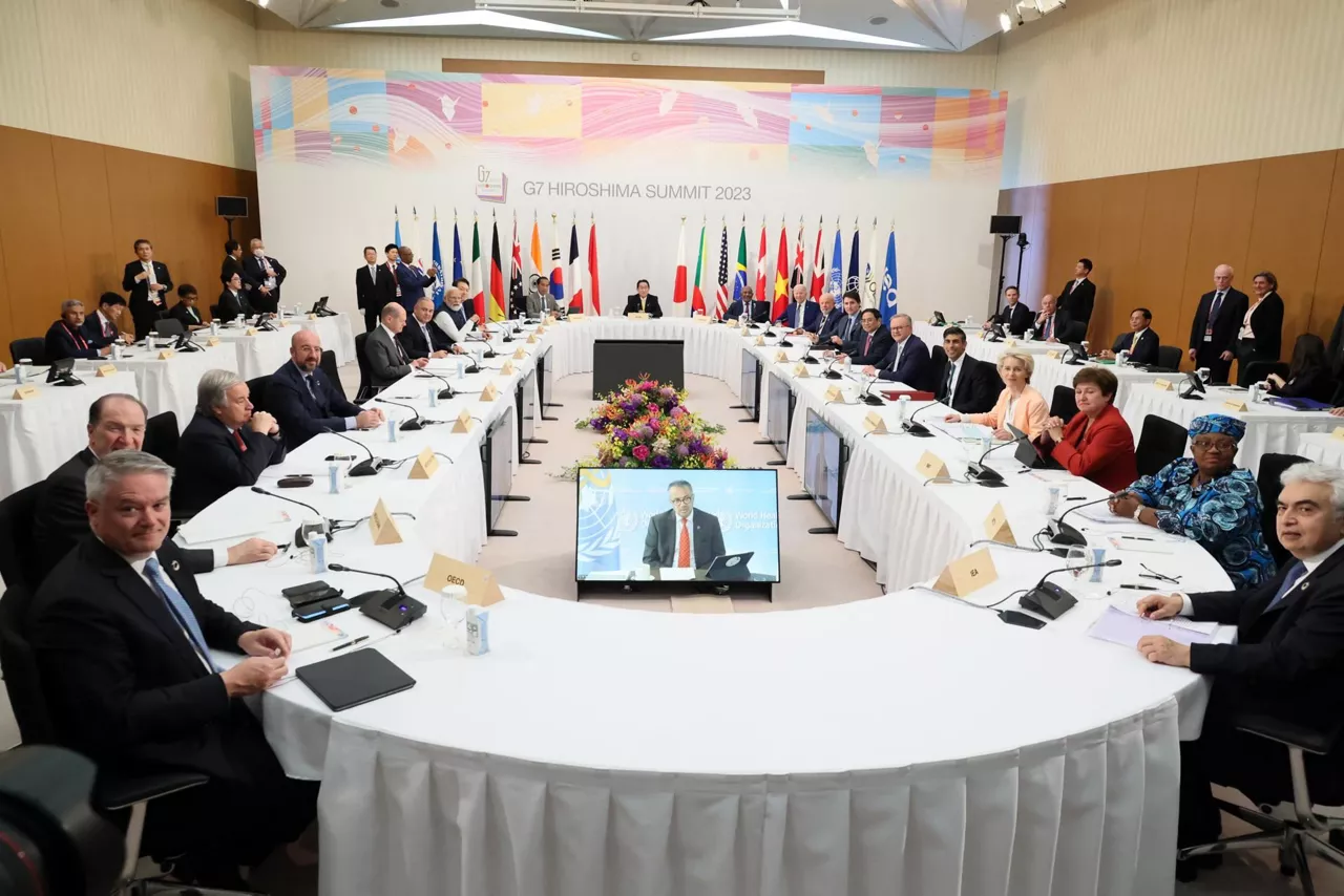 G7ko buruzagien goi-bilera, Japonian. Argazkia: EFE