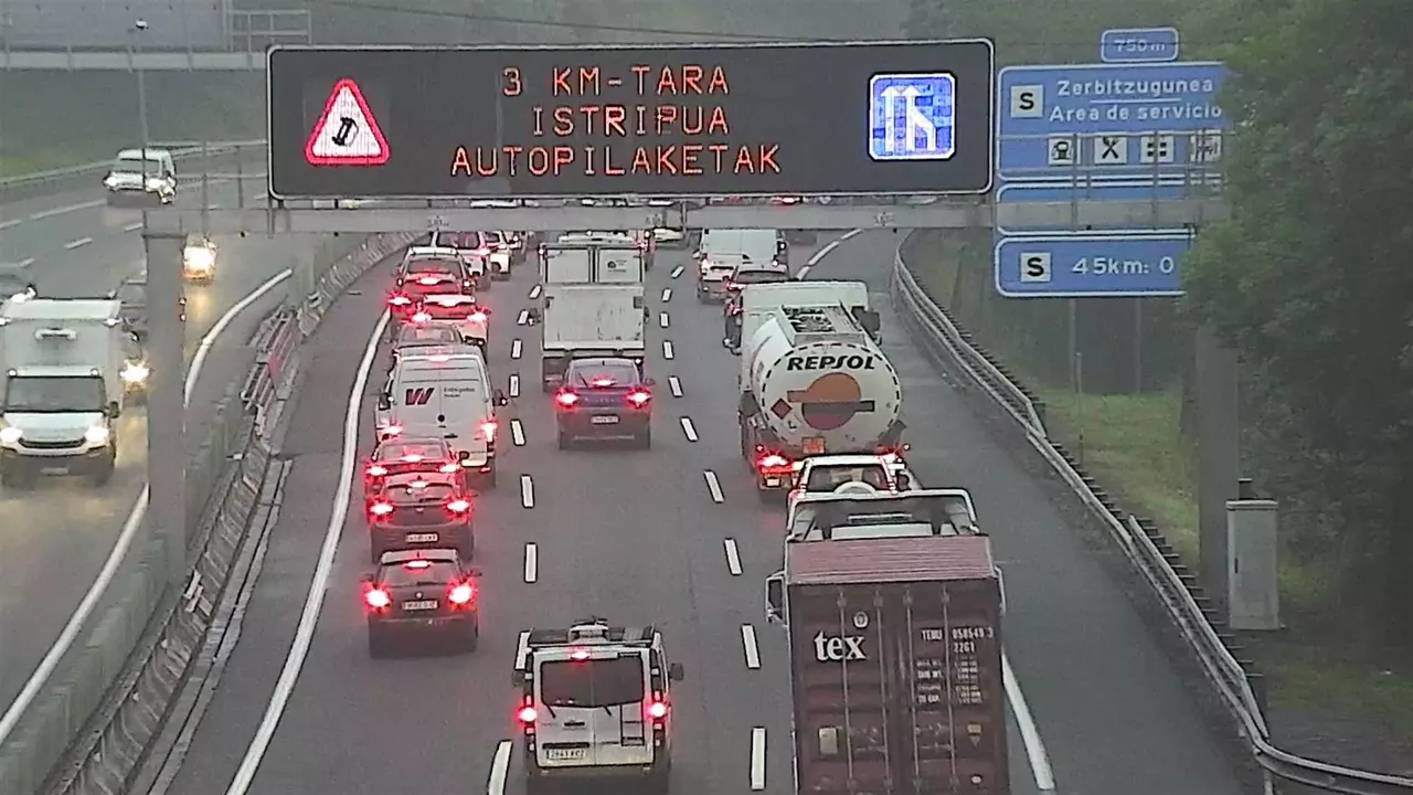 Auto-ilarak AP-8 autobidean, Zornotzan