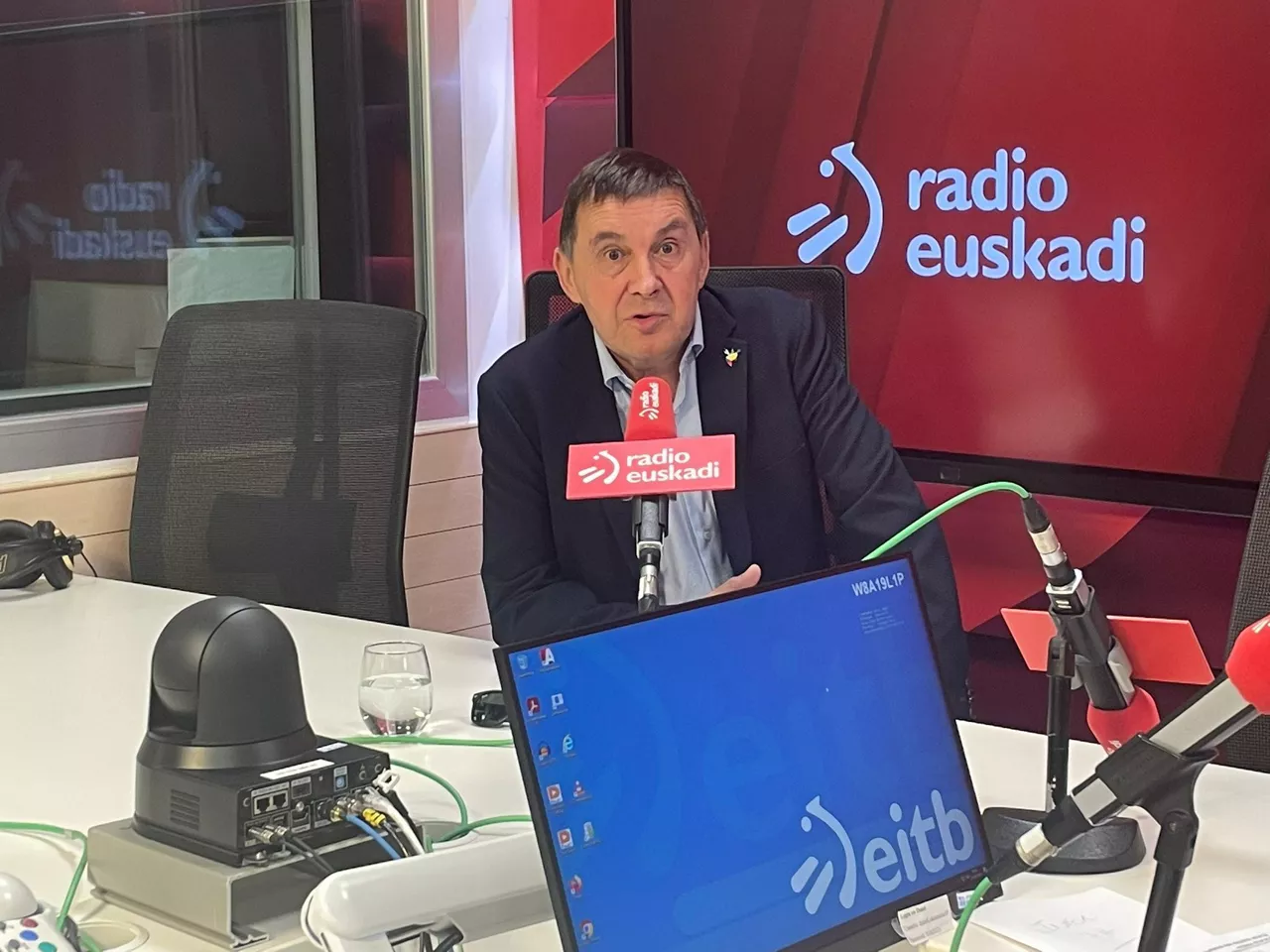 Otegi, durante la entrevista.