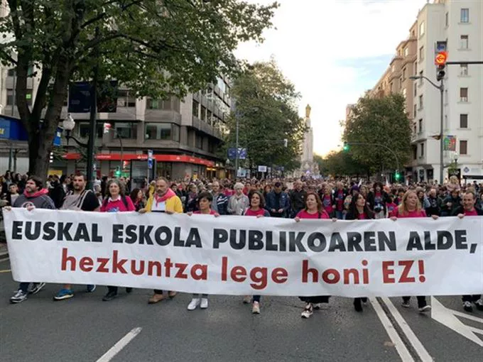 Ekaineko protesta bat. Artxiboko irudia: EITB