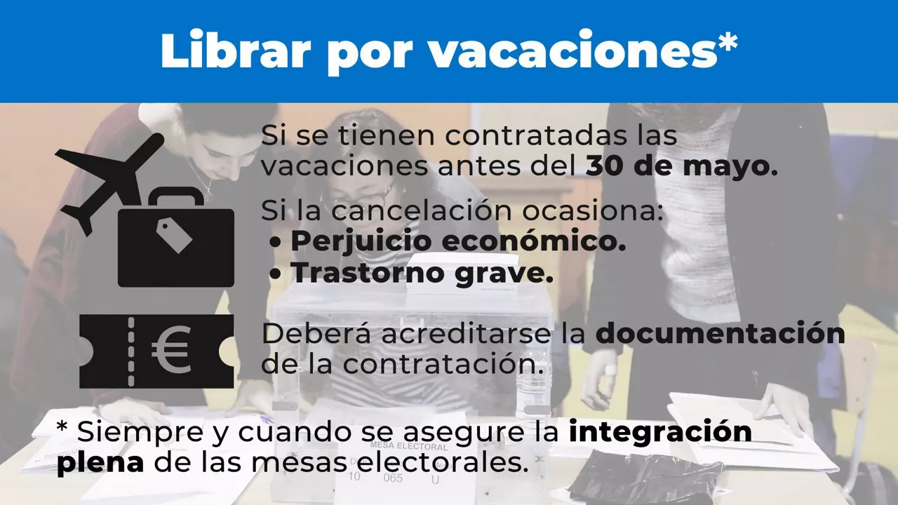 Las vacaciones deberán estar contratadas antes del 30 de mayo.