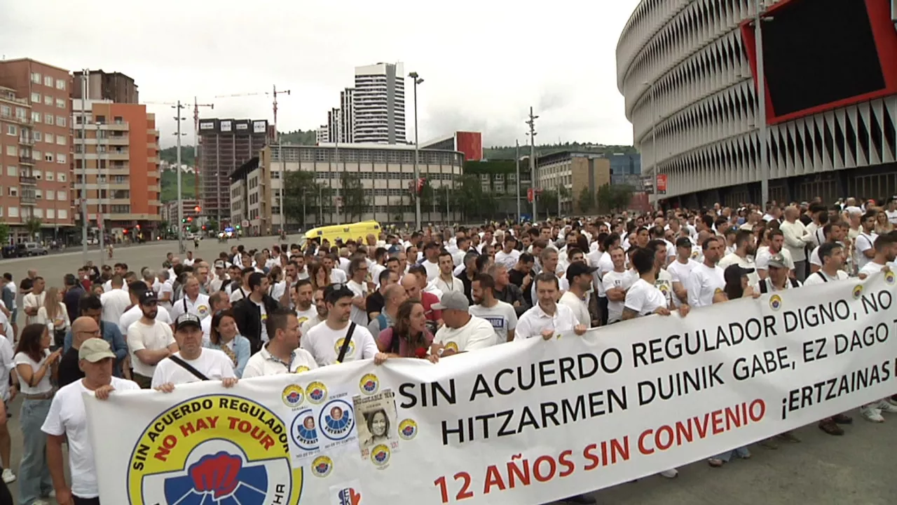 Una movilización del colectivo Ertzainas en Lucha. Imagen de archivo: EITB