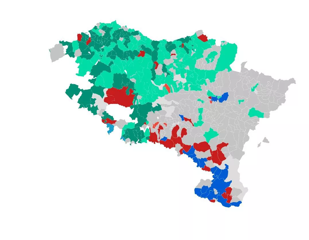 Hego Euskal Herriko udalen osaketa.