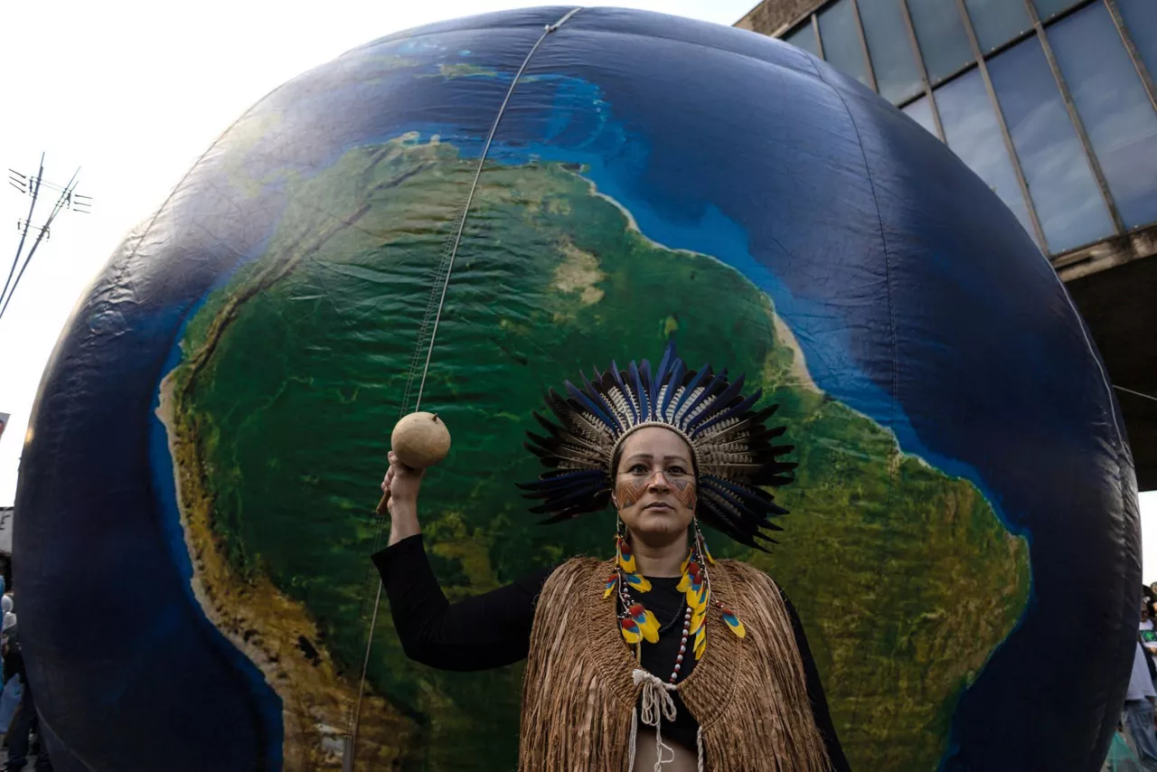 Klima-aldaketaren aurkako protesta, São Paulon (Brasil). Argazkia: EFE