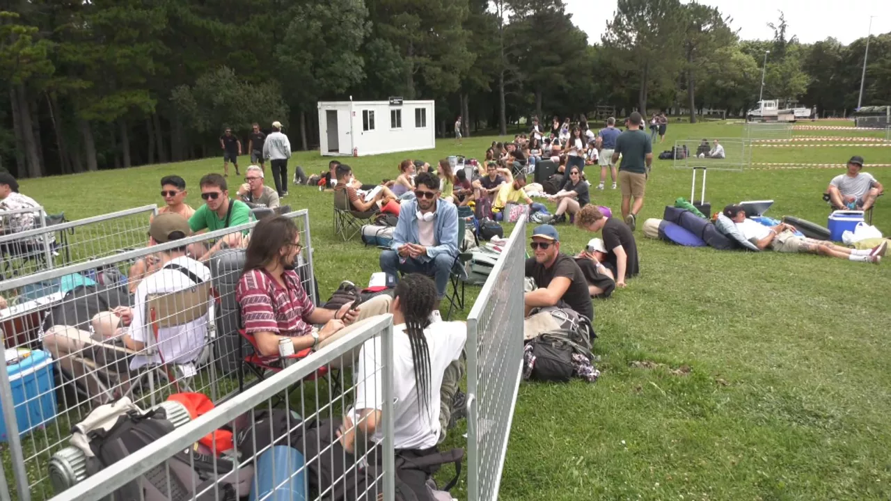  Jende giroa ostegunean BBK Live jaialdiaren lehen egunean.