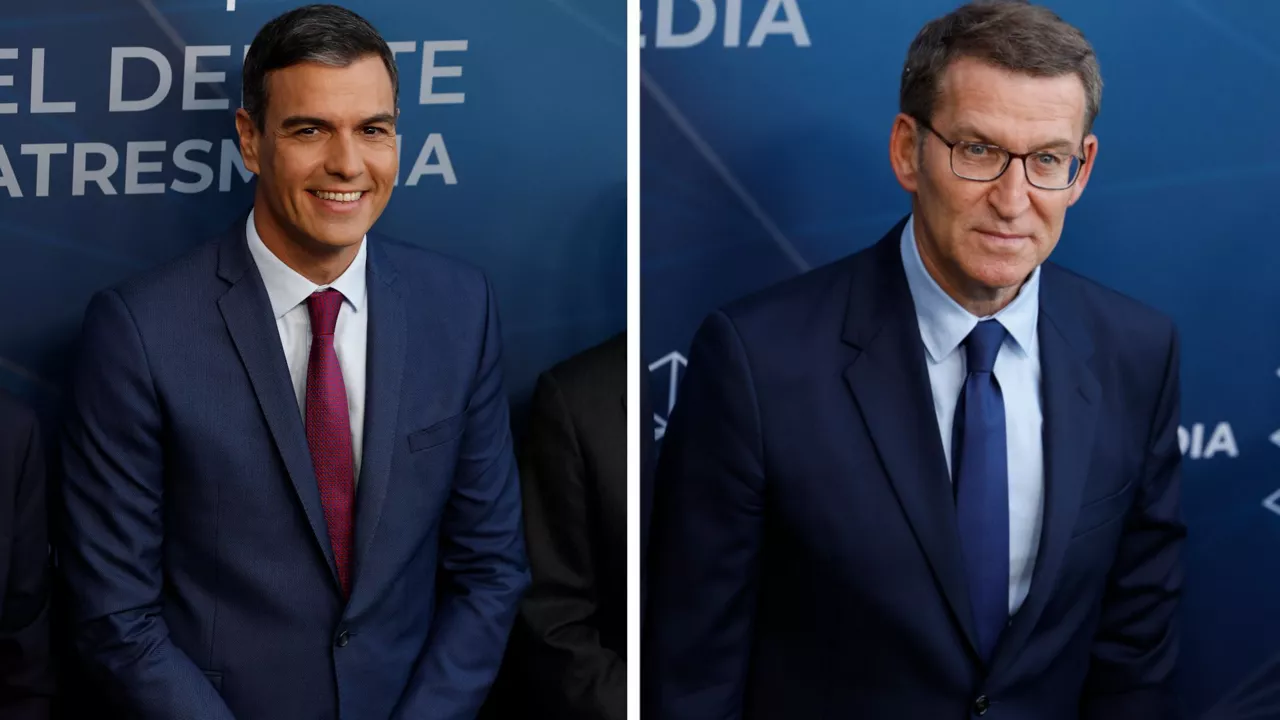 Sanchez eta Feijoo, EFEk egindako argazki muntaia batean.