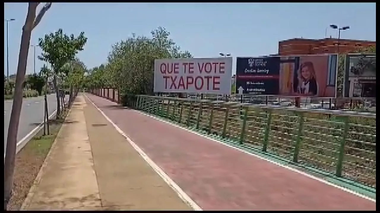 "Que te vote Txapote" leloa. Irudia: EITB