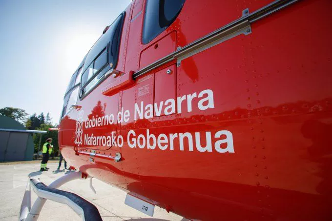 Helicóptero medicalizado del Gobierno de Navarra. Imagen: 112 SOS Navarra