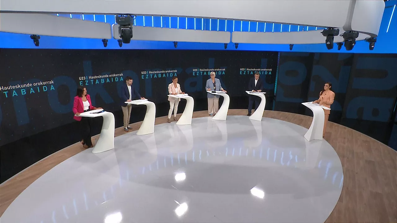 ETB1en egindako hauteskunde eztabaida. Artxiboko irudia.