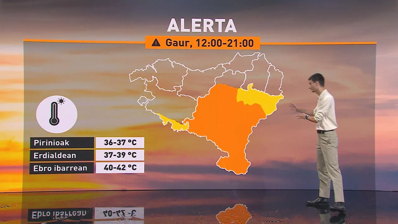 Las alertas decretadas para hoy, 18 de julio. Foto: EITB Media.