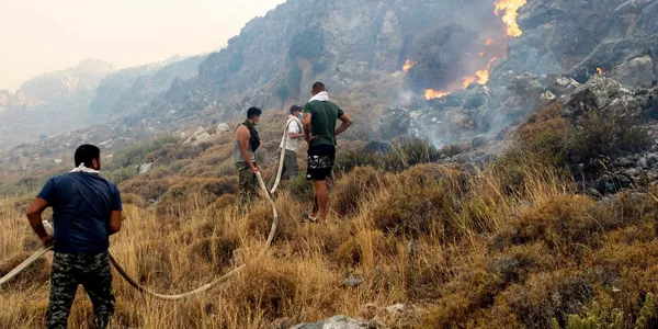 Incendios en Grecia. Foto: EFE