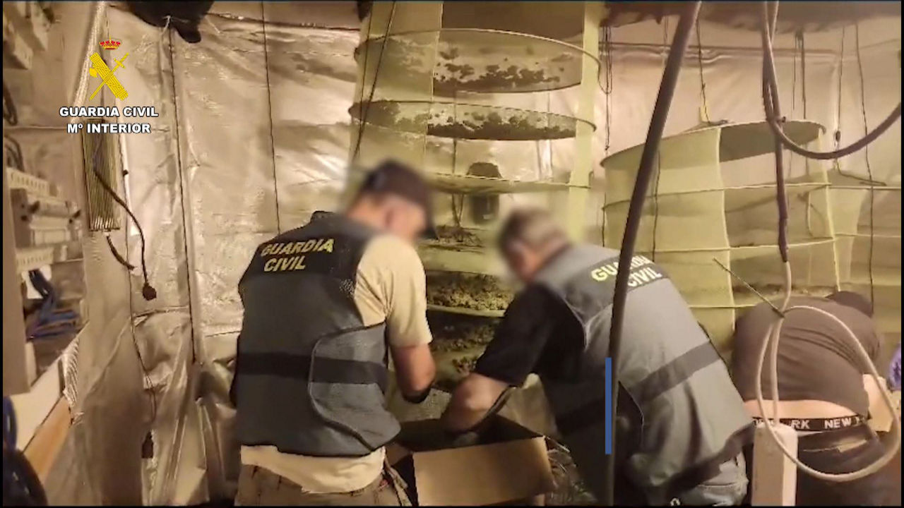 Un momento del desmantelamiento. Imagen: Guardia Civil