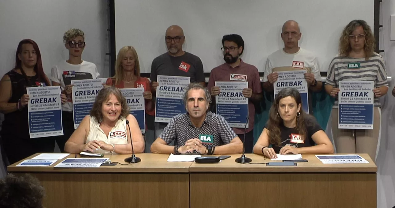 ccoo ela lab sindicatos sindikatuak greba huelga sector publico sektore publikoa eitb