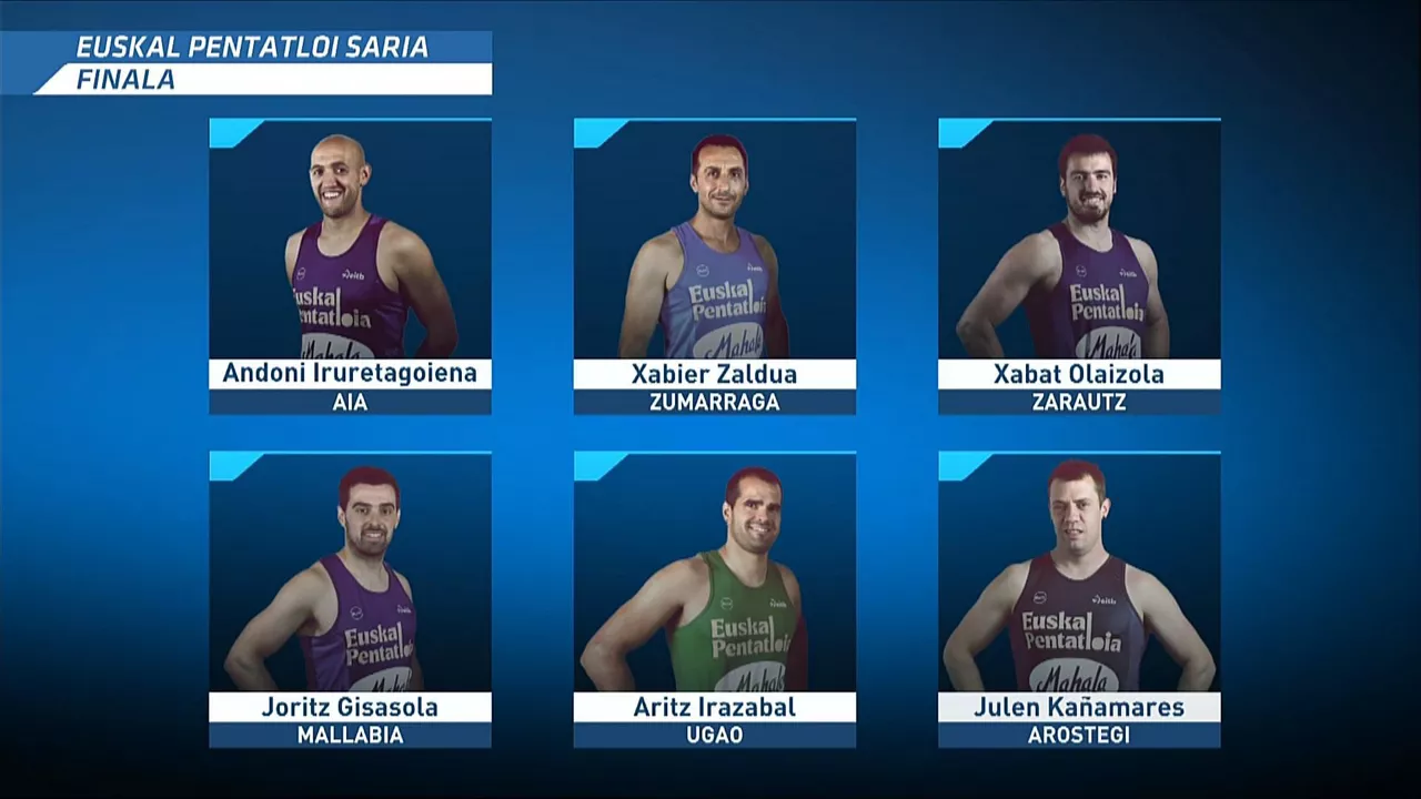 Euskal Pentatloiko finalistak. Argazkia: EITB Media