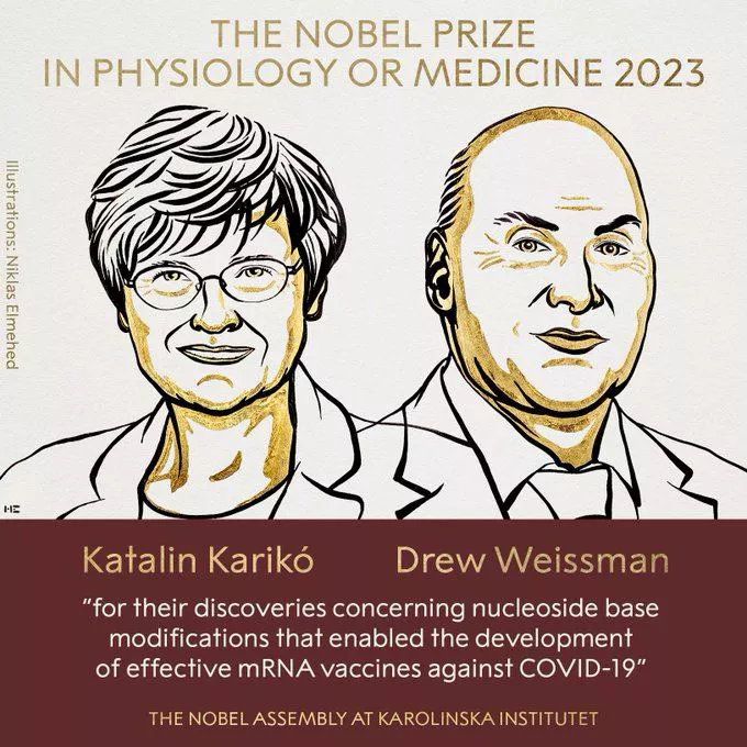 Katalin Karikó y Drew Weissman