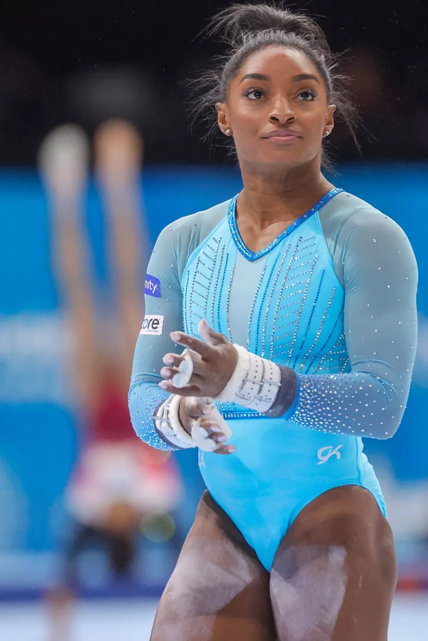 Simone Biles, Anberesko Munduko Txapelketan. EFE